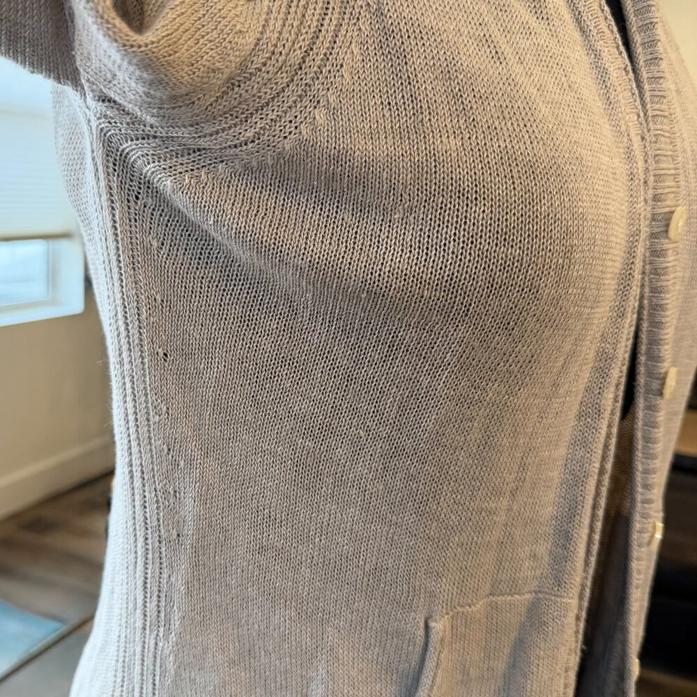 Tommy Bahama 100% Linen Hooded Button Front Sweater Size Large - Picture 3 of 5
